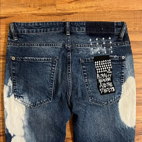 Ksubi Distressed Blue Skinny Jeans